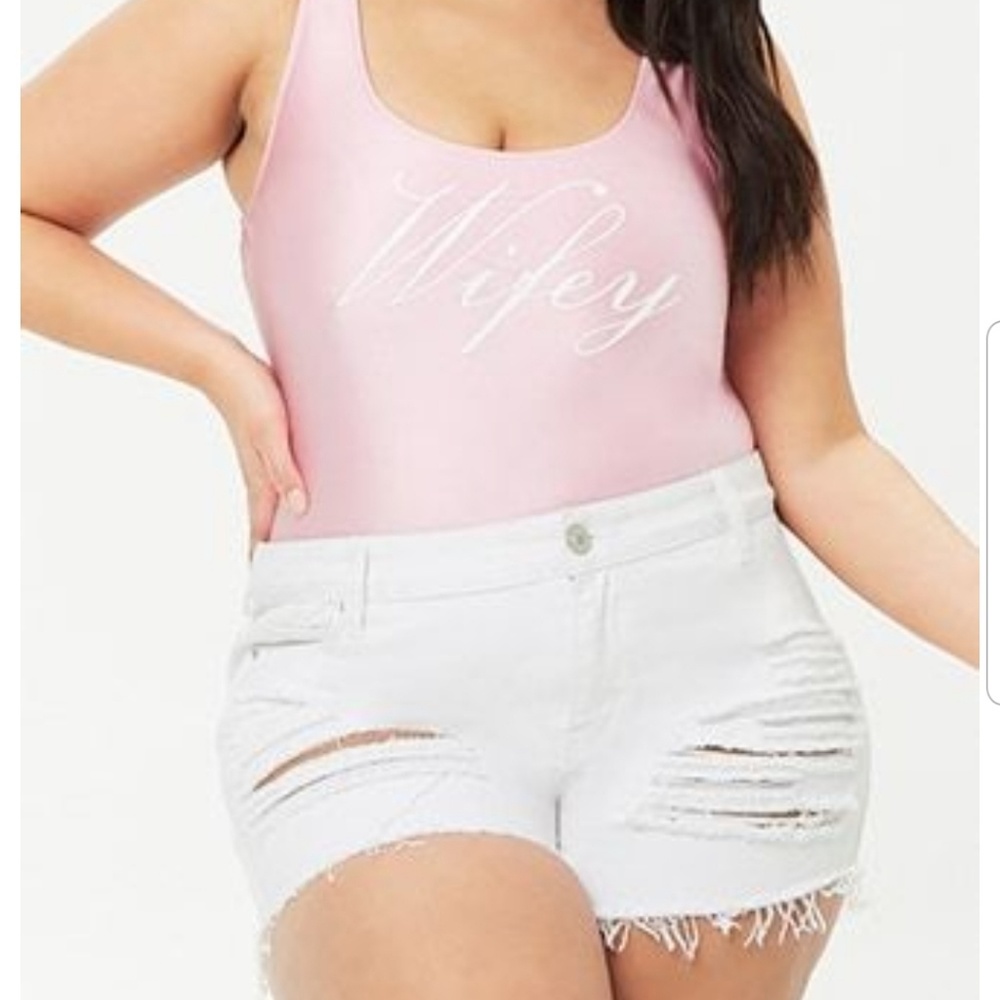 Forever 21+ Wifey One-Piece Swimsuit
